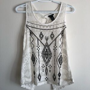 White Lace Tank Top